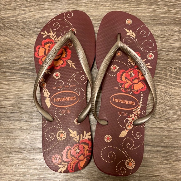 Havaianas Flip Flops Size 7/8 - Picture 1 of 4